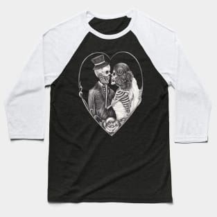 Skeleton in love. Baseball T-Shirt